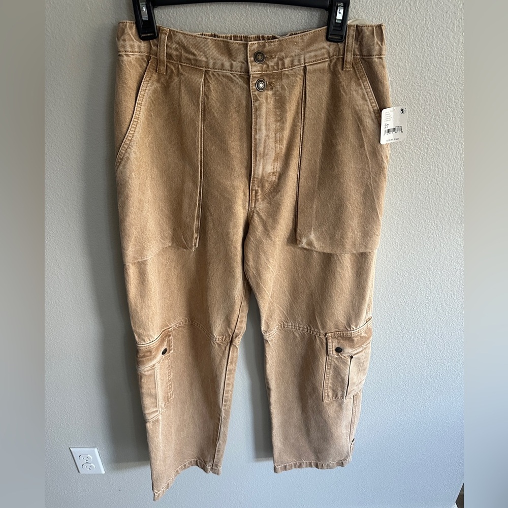 Free People We The Free Marx Slouchy Cargo Pants NWT 27 - Picture 2 of 16